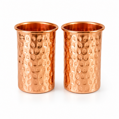 Tamtaware Tarang Handcrafted Hammered Pure Copper Glass #G003