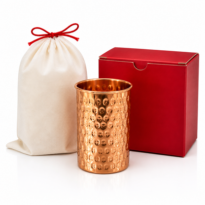 Tamtaware Tarang Handcrafted Hammered Pure Copper Glass #G003