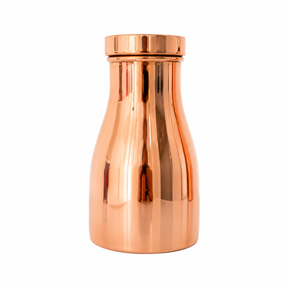 Tamtaware Pure Copper Bedside Surahi Carafe with Glass Lid (1000 ml) – Mirror Shine Tumbler Set