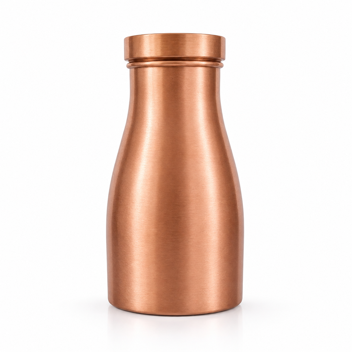 Tamtaware Pure Copper Bedside Carafe with Glass Lid (1000 ml) – Matte Satin Surahi Set