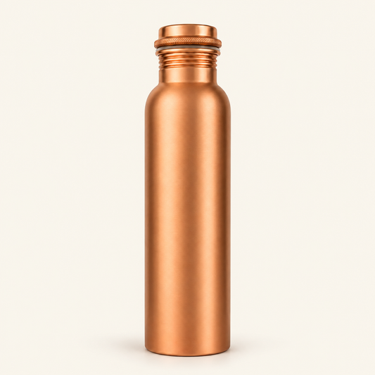Tamtaware Handcrafted Pure Copper Water Bottle 950 ml – Brushed Satin Matte Bottle