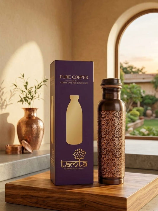 ETCHING Heritage Copper Bottle – Royal Matte Etch Edition 950 ml E005 - स्वास्थ्य