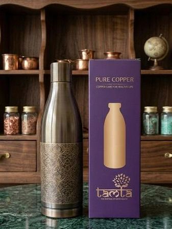 ETCHING Heritage Copper Bottle – Premium Glossy Etch Edition 950 ml E006 - ताम्र
