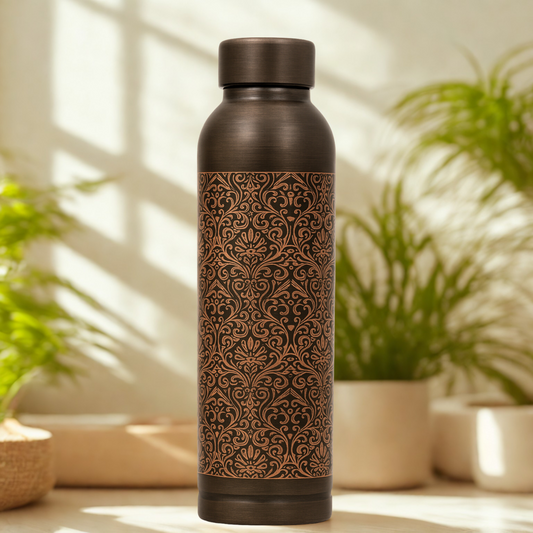 ETCHING Heritage Copper Bottle – Antique Etched Gloss Edition