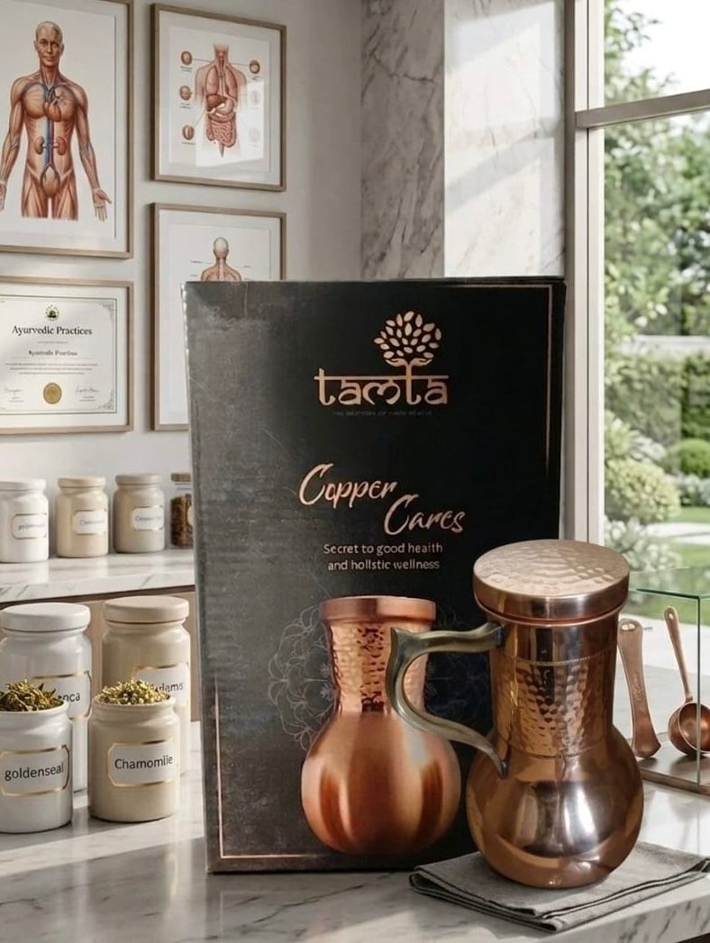 Pure Copper Water Jar - 950 ML (धरोहर)