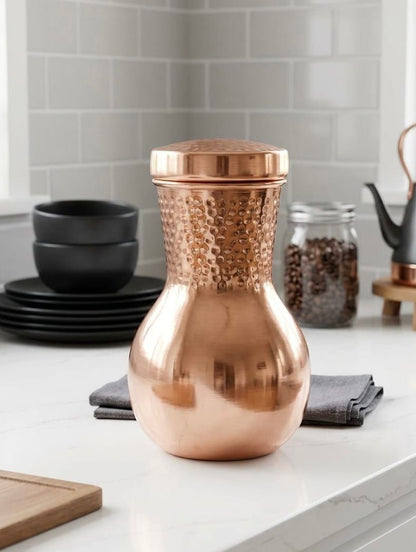 Pure Copper Water Bottle – Matte Finish, 950 ml - धरोहर
