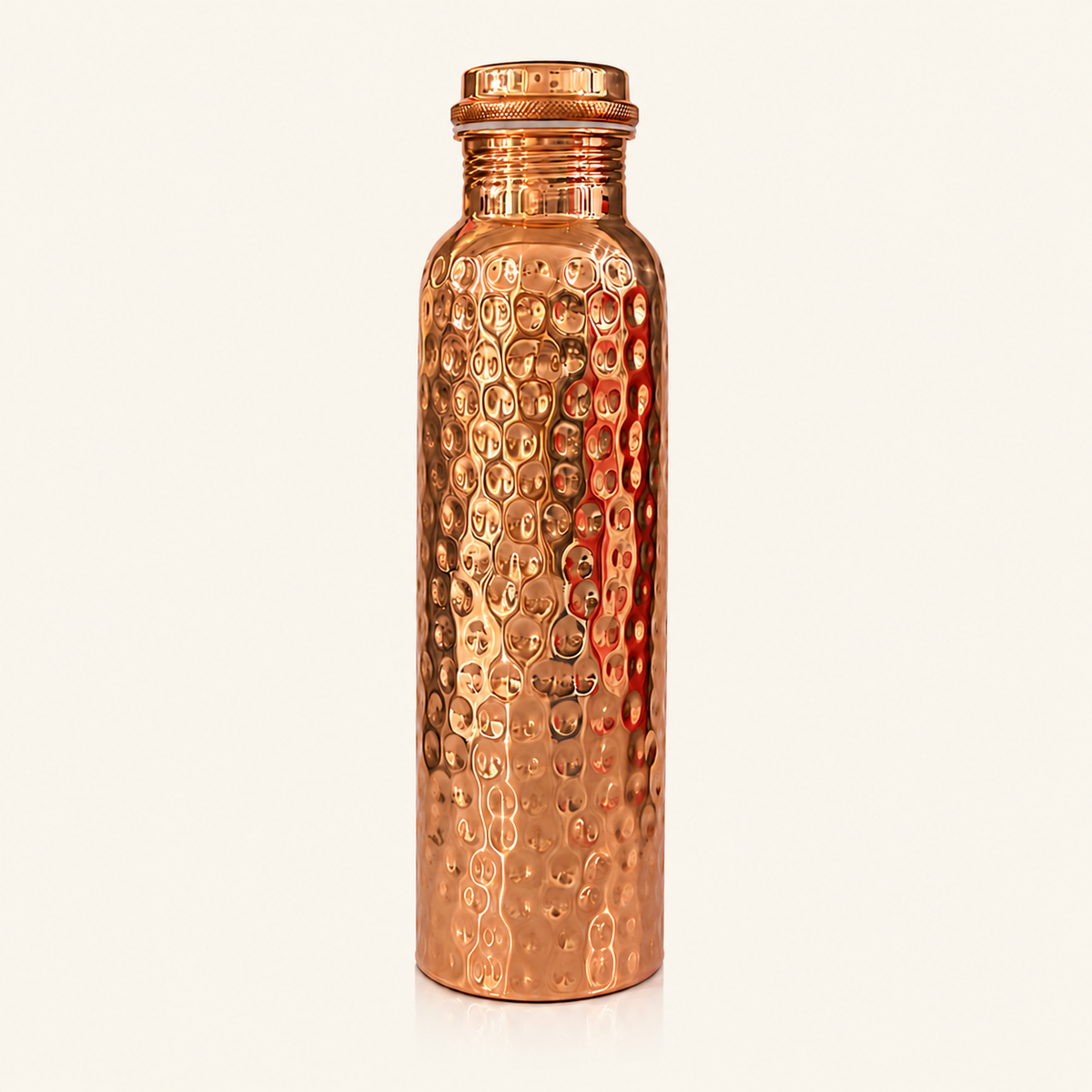 Tamtaware Handcrafted Pure Copper Water Bottle 950 ml – Full Hammered Ayurvedic Flask