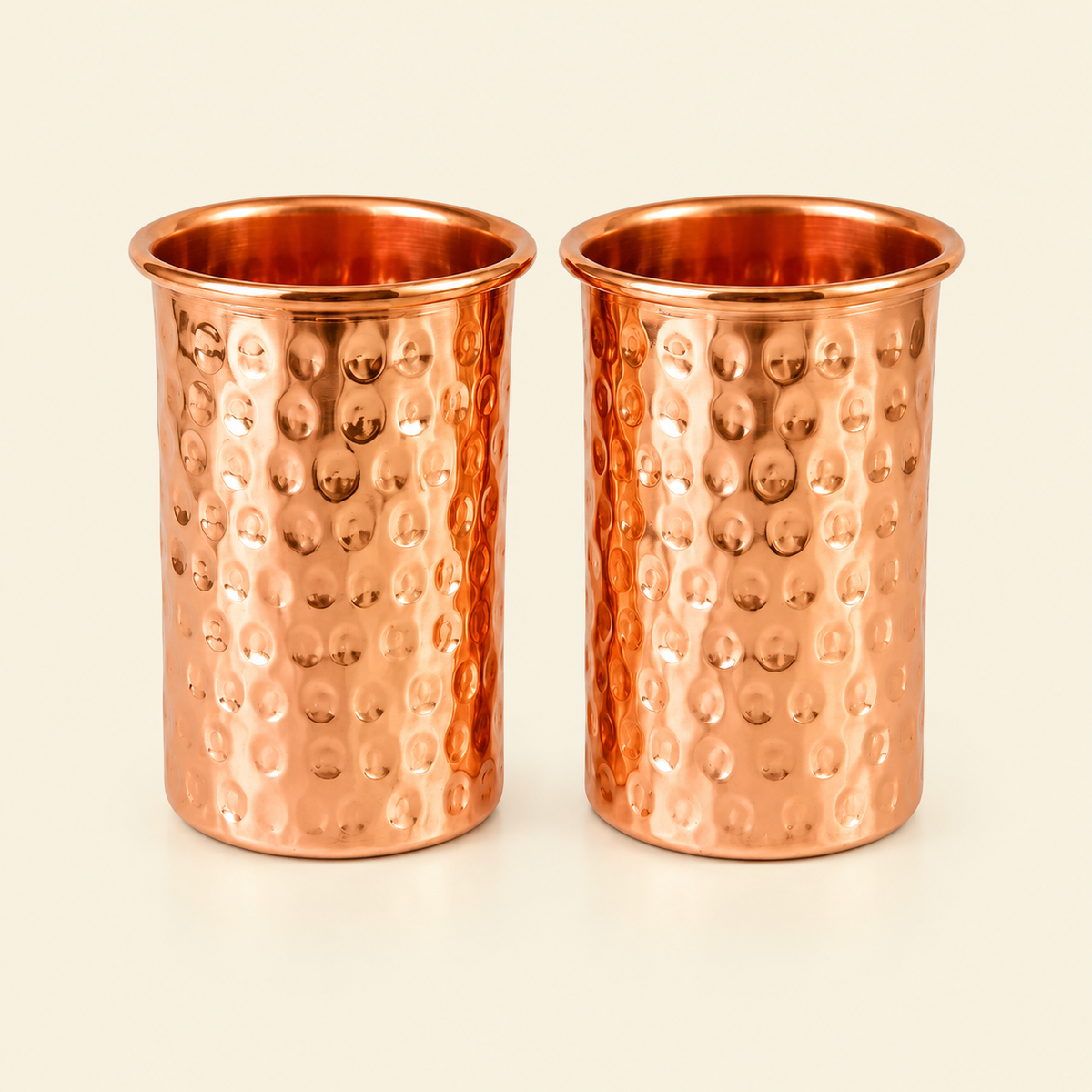 Tamtaware Tarang Handcrafted Hammered Pure Copper Glass