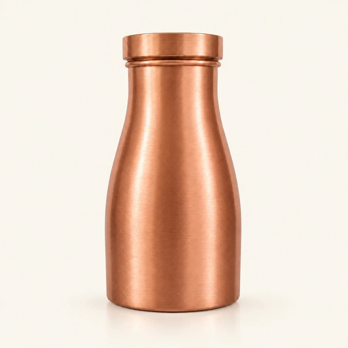 Tamtaware Pure Copper Bedside Carafe with Glass Lid (1000 ml) – Matte Satin Surahi Set