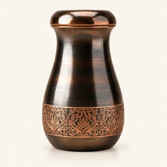 Tamtaware Pure Copper Water Bottle 800 ml – Handcrafted Antique Finish Matka Bottle