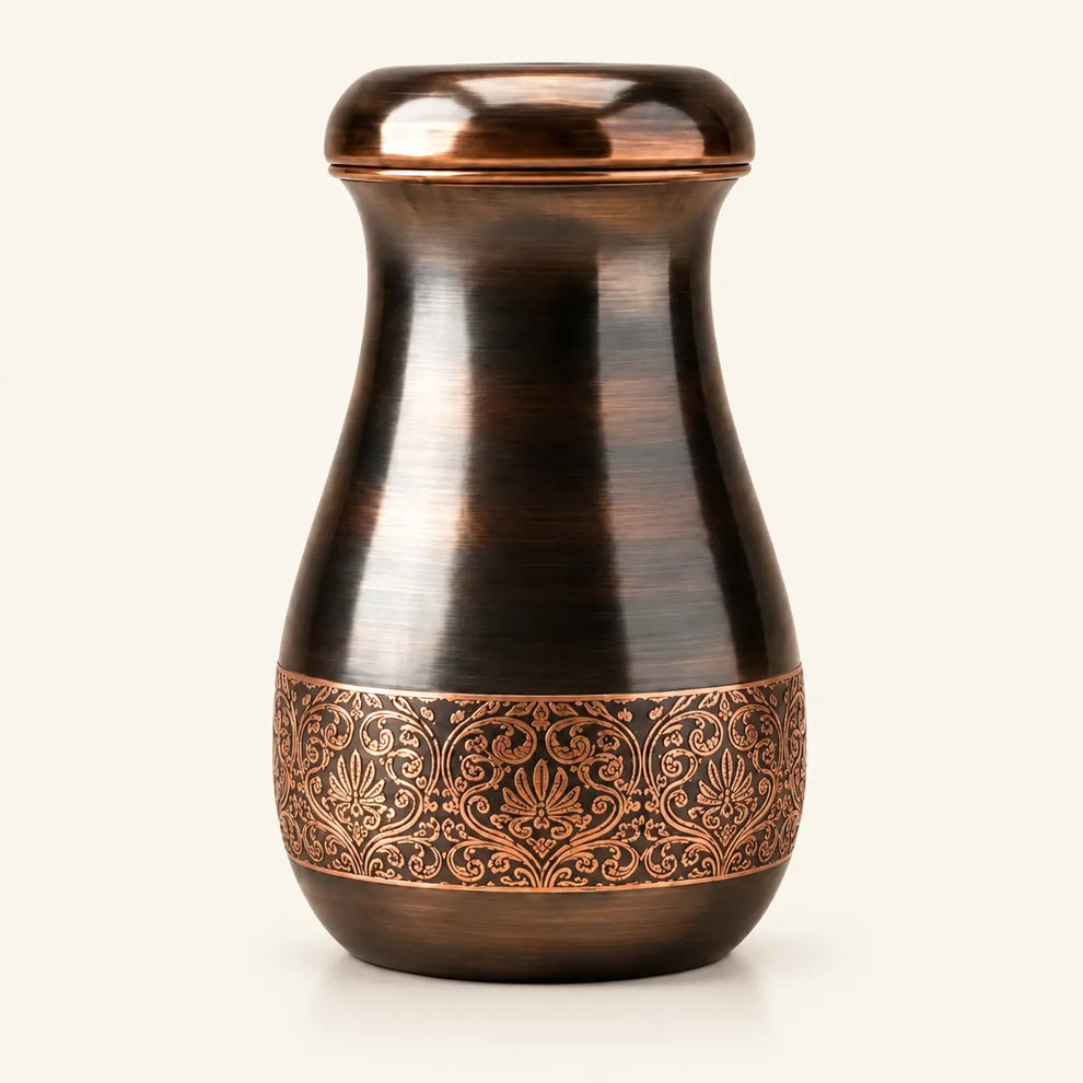 Tamtaware Pure Copper Water Bottle 800 ml – Handcrafted Antique Finish Matka Bottle