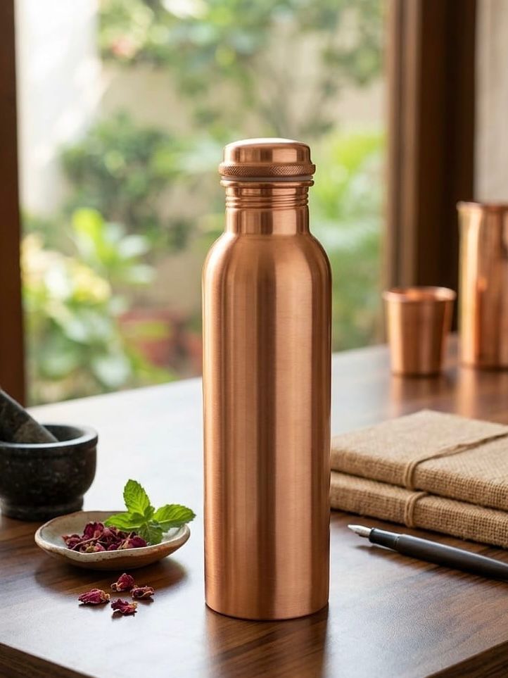 Pure Copper Water Bottle Tamra P001 Matte Finish, 950 ml धरोहर