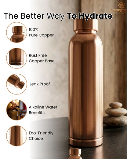 Pure Copper Water Bottle Tamra P006 Matte Finish 950 ml आरोग्य