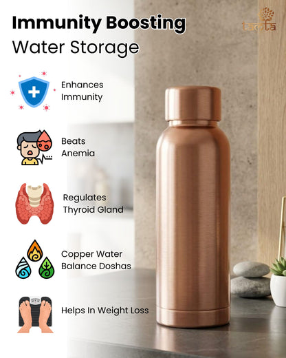 Pure Copper Water Bottle Tamra P007 Matte Finish 500 ml तांबा