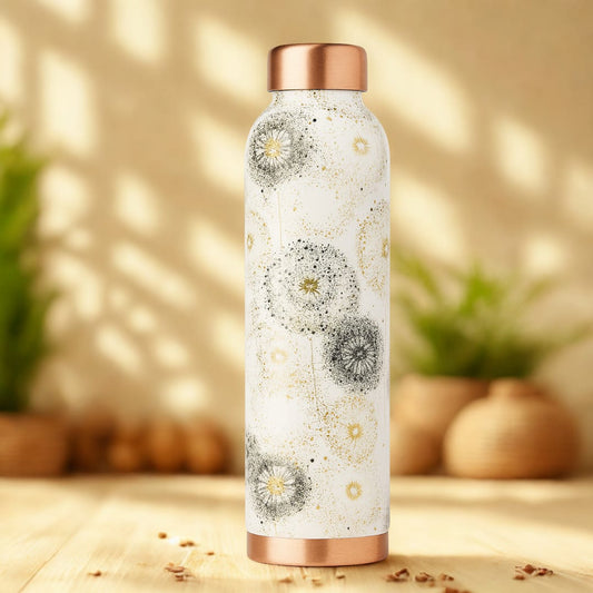 TIVRA Meena Floral Copper Bottle