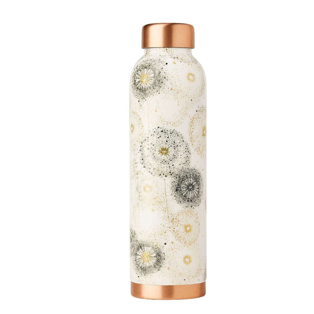 TIVRA Meena Floral Copper Bottle