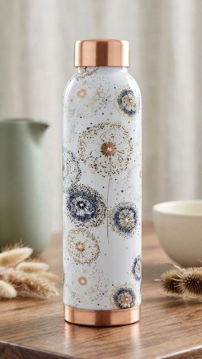 TIVRA T010 Meena Floral Copper Bottle - 950 ml अमृत