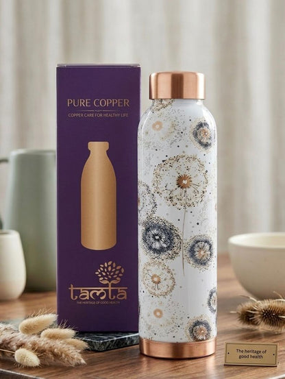 TIVRA T010 Meena Floral Copper Bottle - 950 ml अमृत