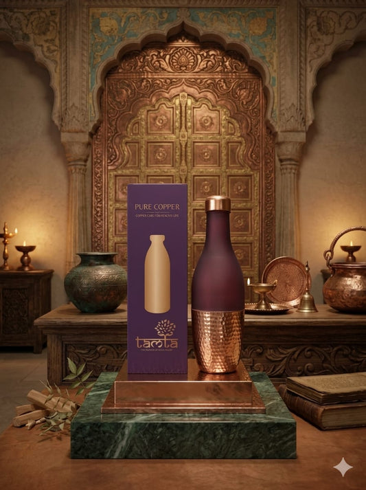 TIVRA T014 Meena Copper Bottle - (1200 ml) - सौभाग्य