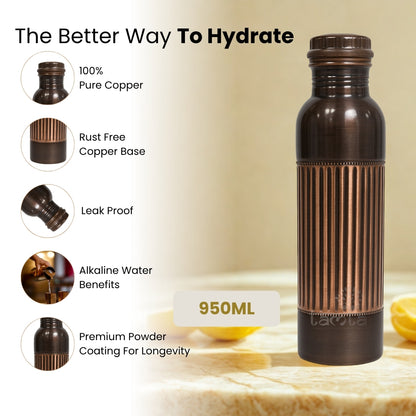 TURA Earth Vein Copper Bottle – Model #V010 (950 ml)