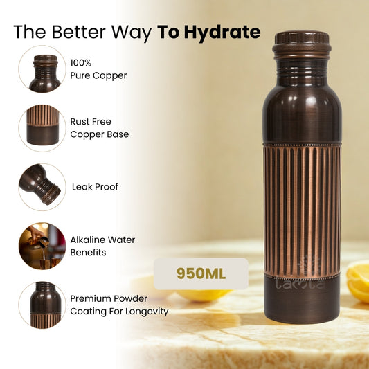 TURA Earth Vein Copper Bottle – Model #V010 (950 ml)