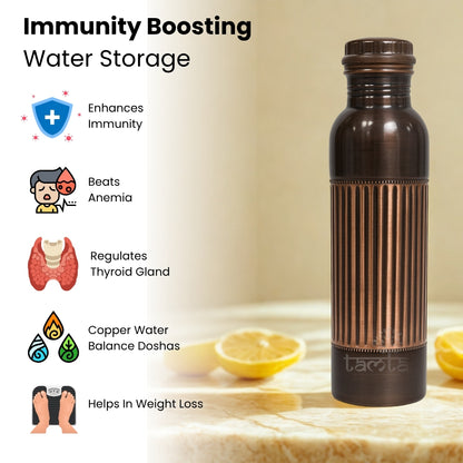 TURA Earth Vein Copper Bottle – Model #V010 (950 ml)