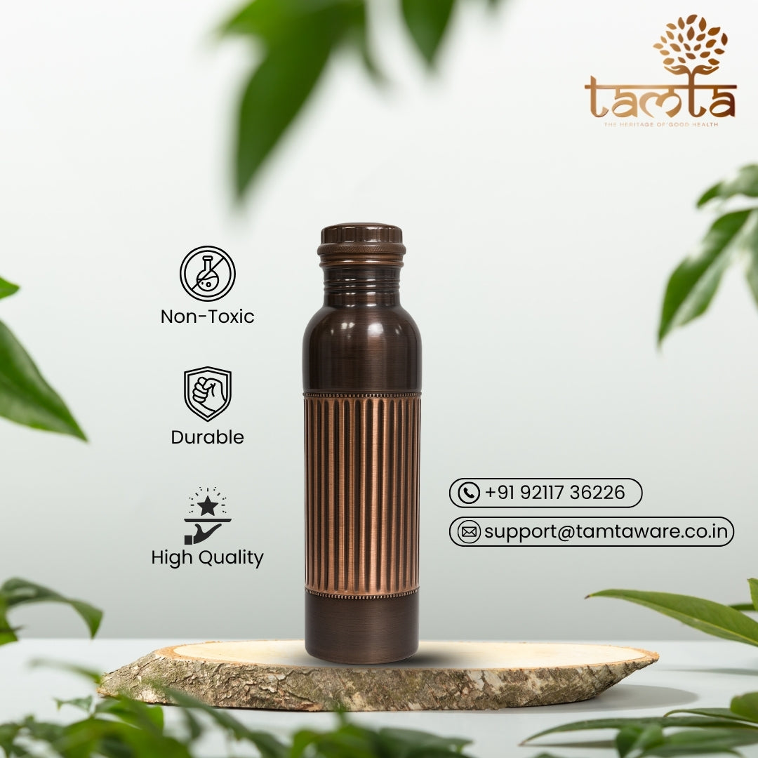 TURA Earth Vein Copper Bottle – Model #V010 (950 ml)