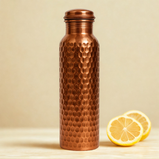 TATVA Hand-Crafted Copper Bottle – Full Hammered