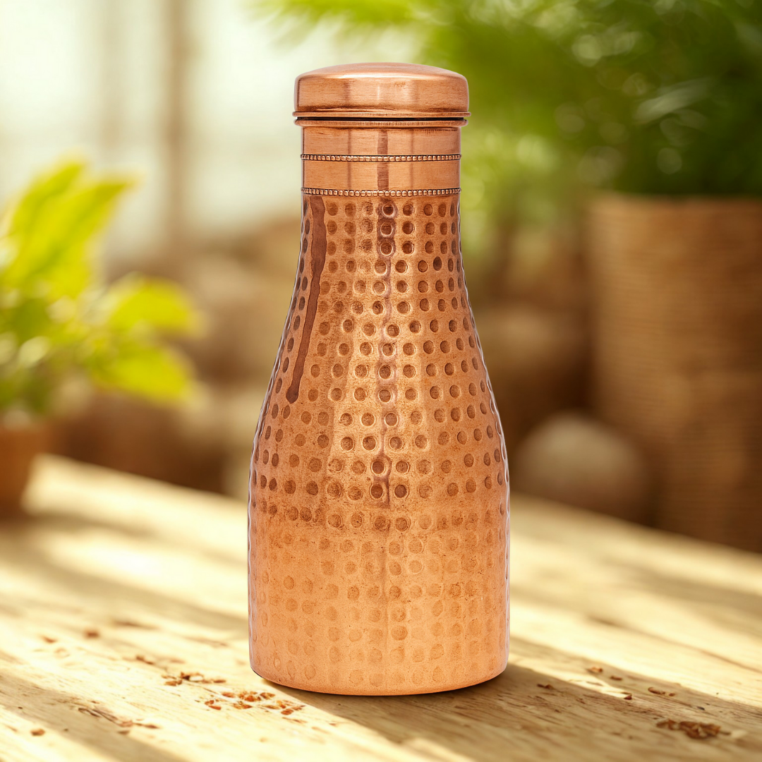 TATVA Full-Hammered Copper Bottle – Model #H008 (950 ml)
