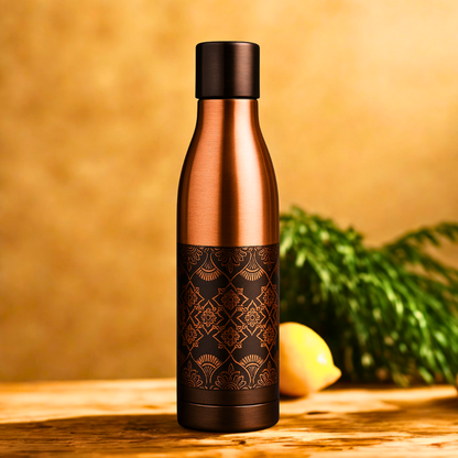 TAVYA Designer Copper Bottle – Glossy Finish