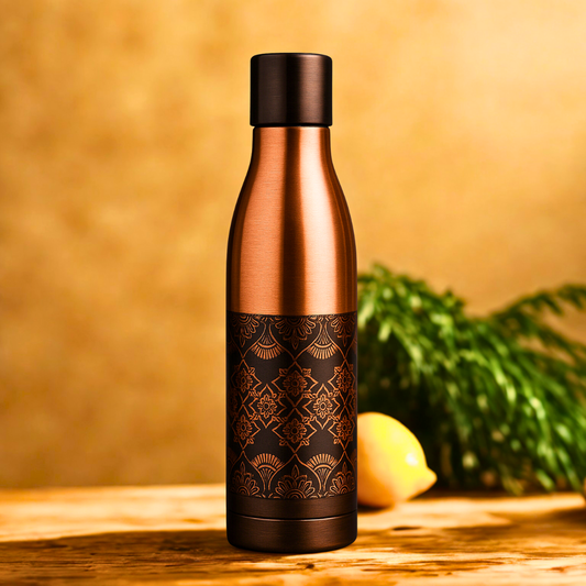 TAVYA Designer Copper Bottle – Glossy Finish