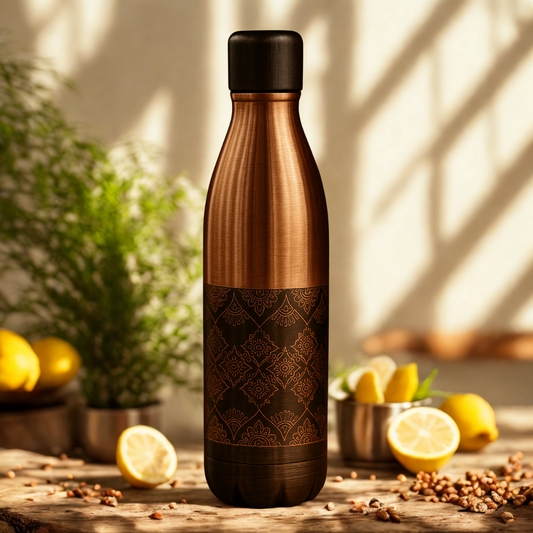 TAVYA Antique Copper Bottle – Glossy Finish