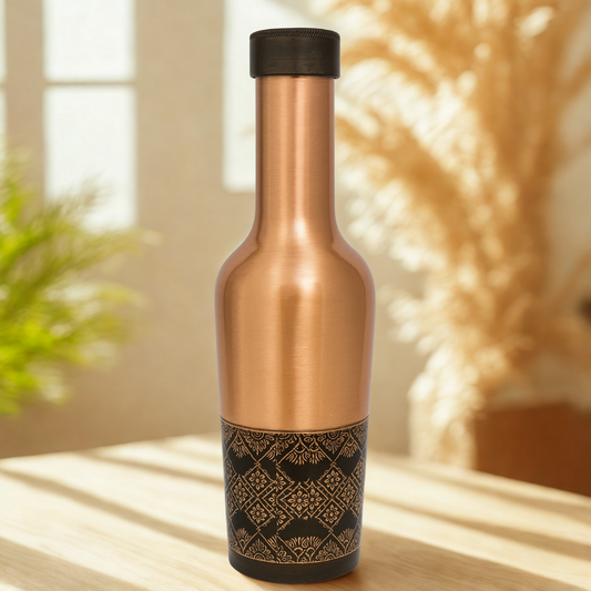 TAVYA Antique Copper Bottle – Glossy Tall Design