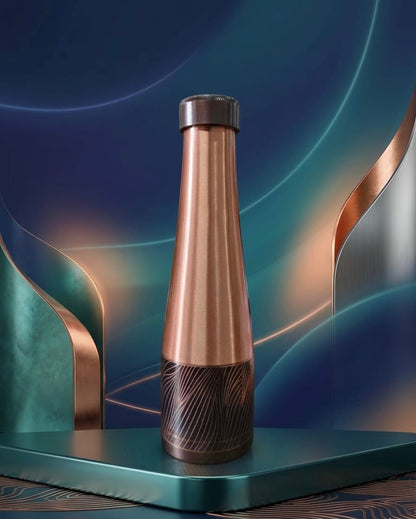 TURA V008 Earth Vein Copper Bottle – Elegant Gloss Edition 950 ml - विरासत